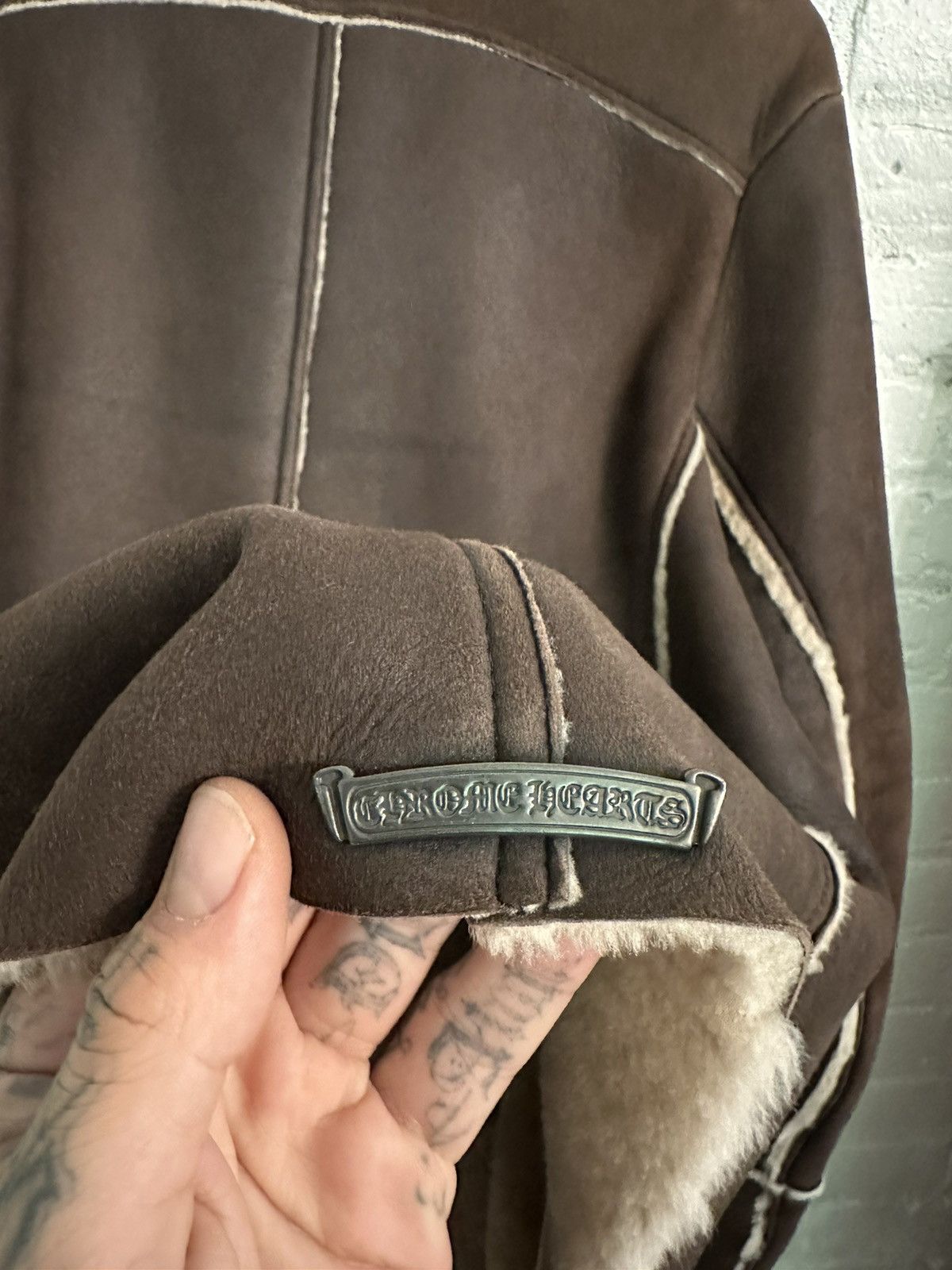 Chrome Hearts CHROME HEARTS FULL SUEDE & SHEARLING JACKET L/XL Size US L / EU 52-54 / 3 - 9 Thumbnail