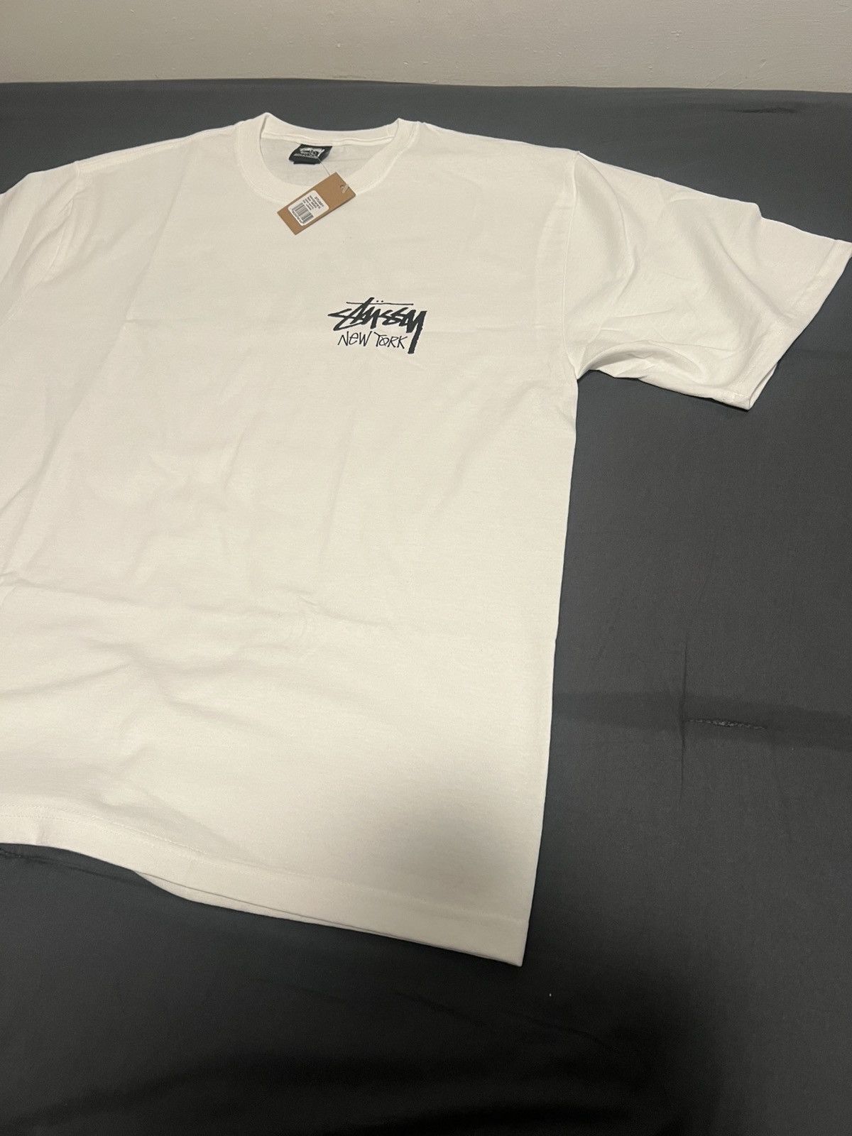 Stussy Stussy New York Exclusive Stock Tee White Size Large Size US L / EU 52-54 / 3 - 3 Thumbnail