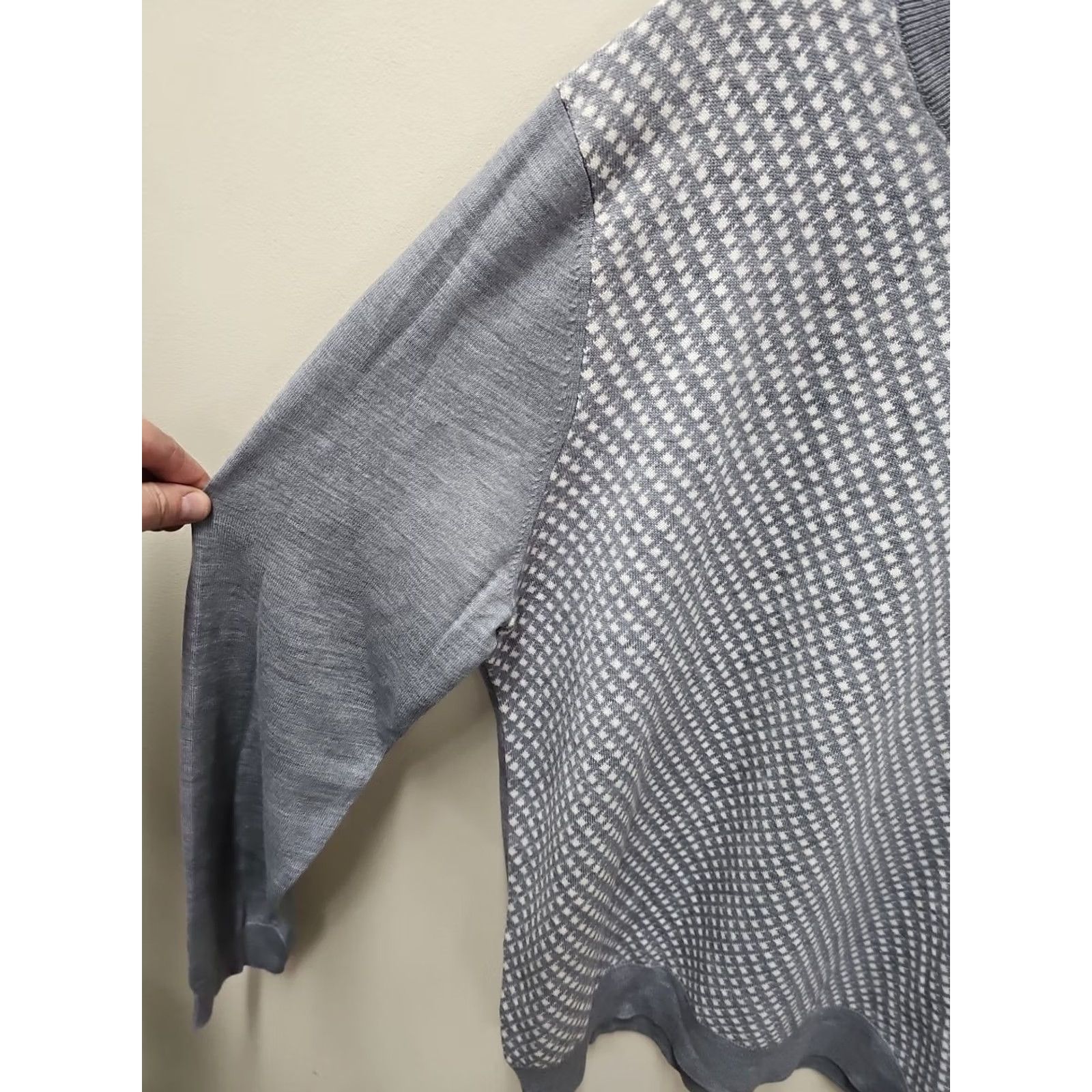 Vintage VINTAGE HUGO BOSS Long Sleeve Polo MENS XXL Grey Blue Birdseye Sweater Size US XXL / EU 58 / 5 - 4 Thumbnail