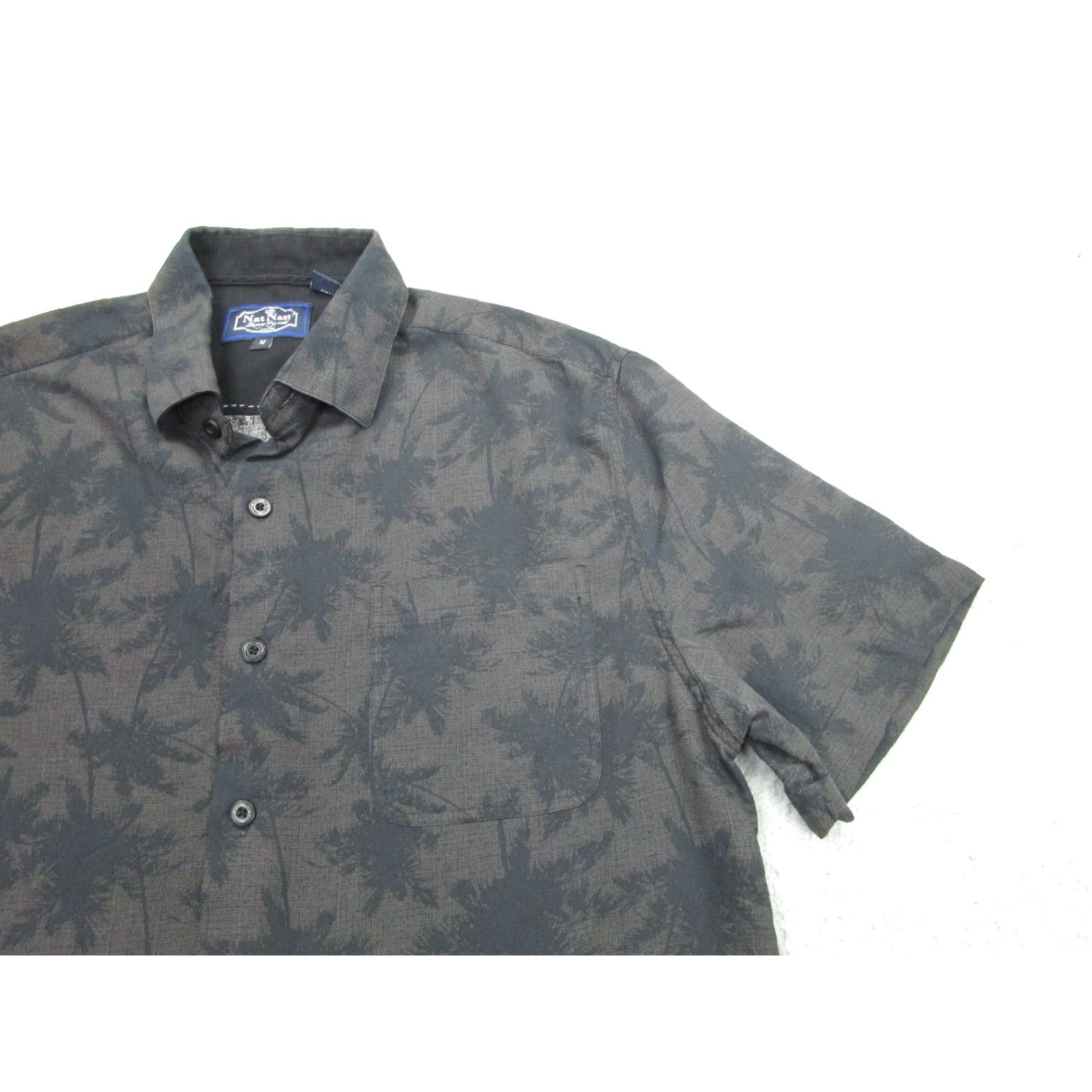 Nat Nast VINTAGE Nat Nast Shirt Mens M Black Brown Silk Floral Palm Leaf Hawaiian Camp Size US M / EU 48-50 / 2 - 2 Thumbnail