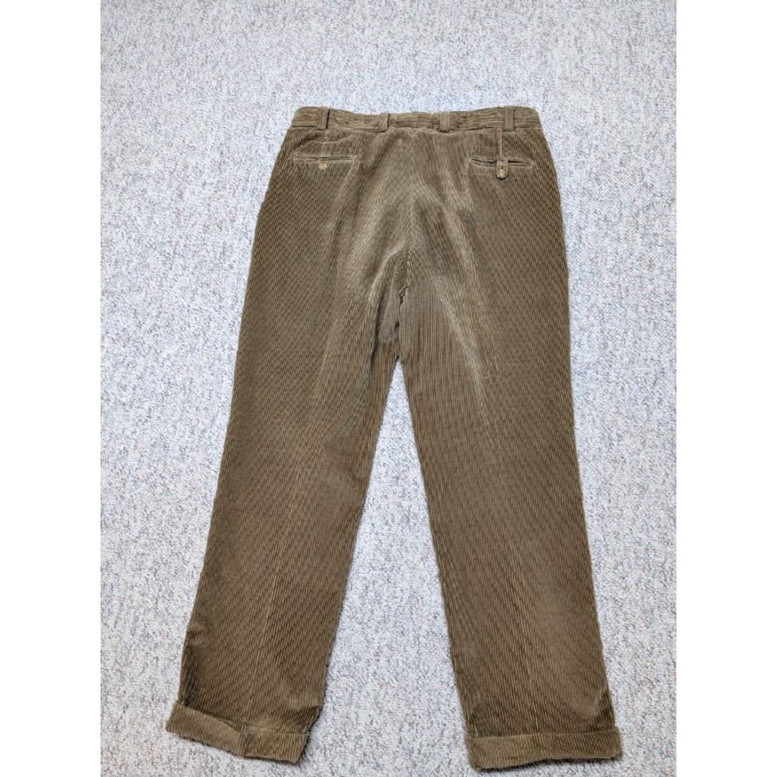 Bills Khakis BILLS KHAKIS USA made thick CORDUROY pants 40x34 pleated Loose Relaxed brown M2P Mens Corduroy Pants 1950's Swing 1940's Size US 40 / EU 56 - 2 Thumbnail