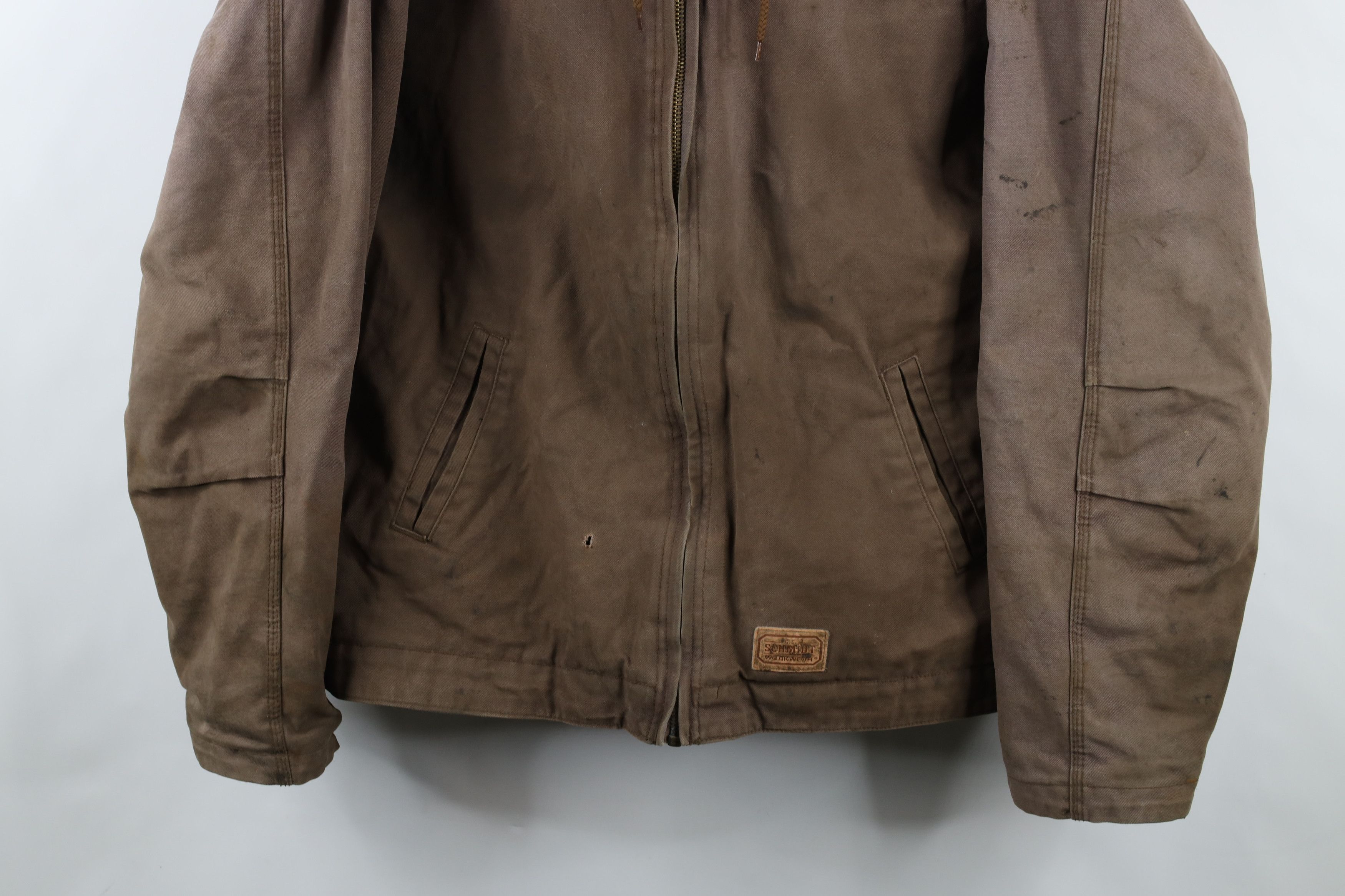 Vintage Vintage Streetwear Pile Fleece Lined Hooded Canvas Jacket Size US XL / EU 56 / 4 - 3 Thumbnail
