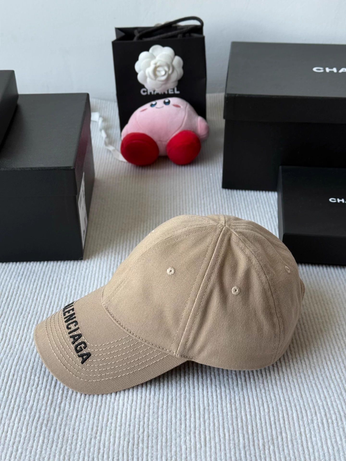 Balenciaga Balenciaga Khaki Embroidered Logo Baseball Cap - L Size ONE SIZE - 3 Thumbnail