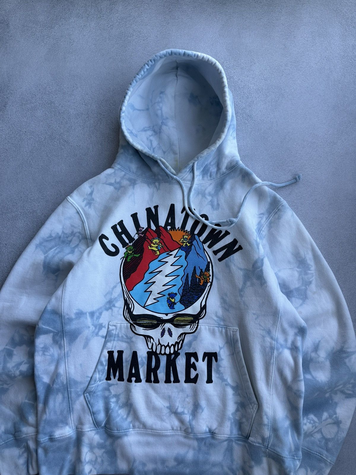 Vintage Vintage Chinatown Market Tie-Dye Skull Logo Hoodie Size US M / EU 48-50 / 2 - 3 Thumbnail