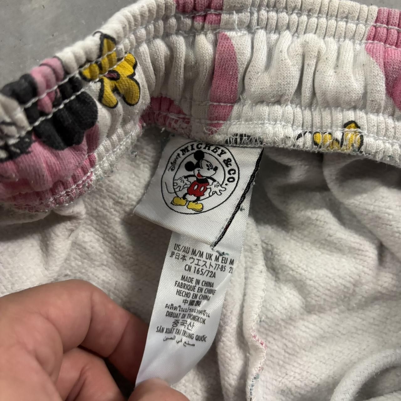Disney Vintage Y2K/2000s Cute Disney Minnie Mouse White/Pink Essential Sweatpants! Size 30" / US 8 / IT 44 - 4 Thumbnail