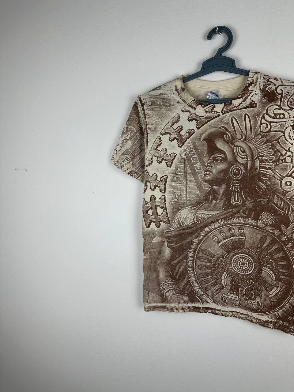 Vintage Vintage Aztec Mexico All Over Print T Shirt AOP Size US S / EU 44-46 / 1 - 2 Thumbnail