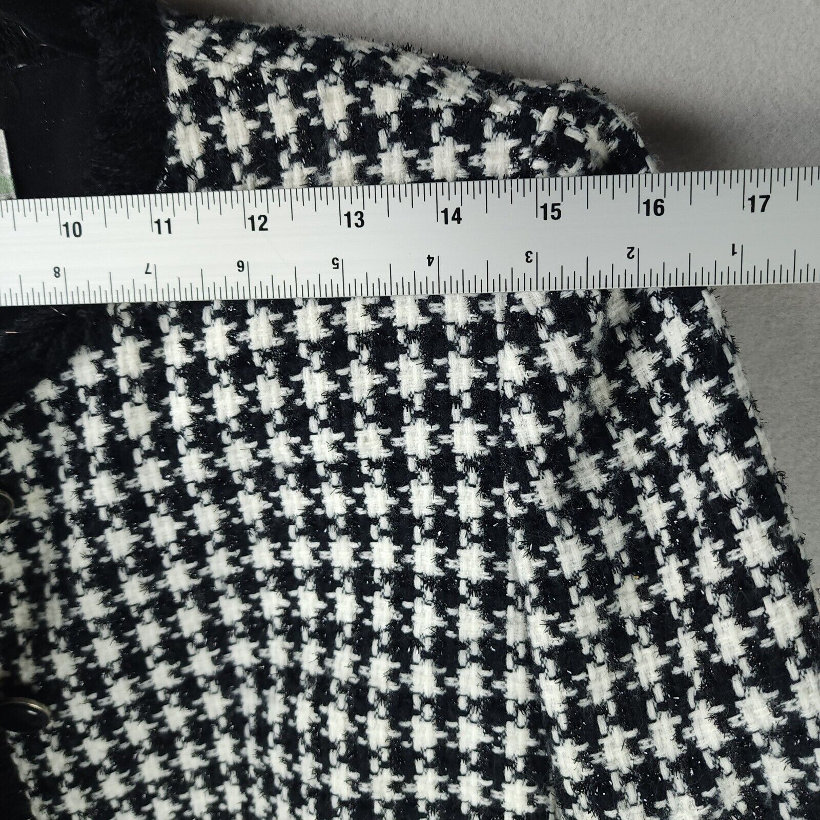 Vintage Shomi Petites Black & White Check Short Jacket- Size 8 Size M / US 6-8 / IT 42-44 - 4 Thumbnail