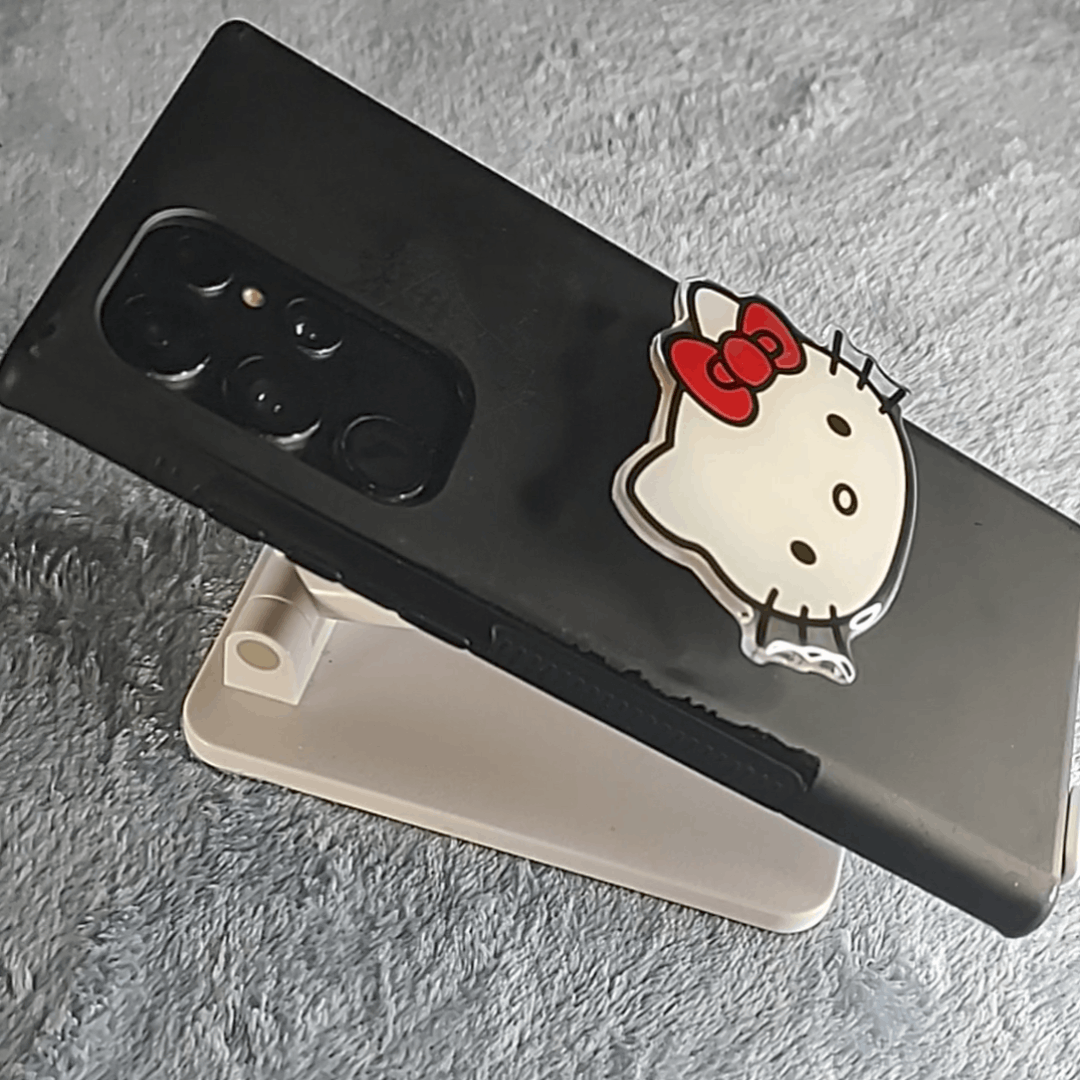 Japanese Brand HELLO KITTY Phone Socket Holder, White, NEW Size ONE SIZE - 7 Thumbnail