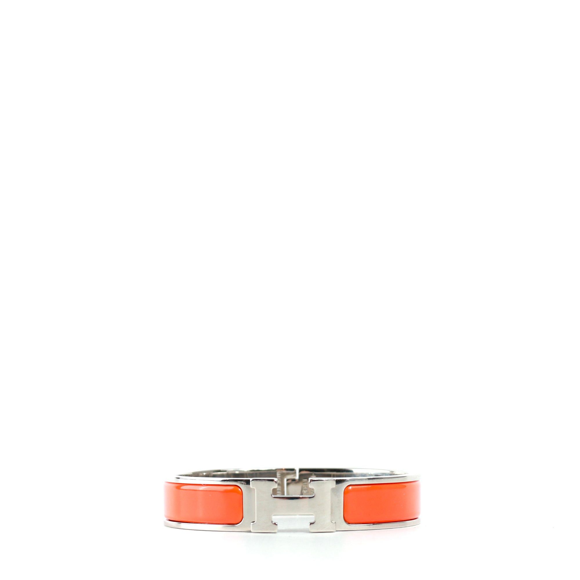 image of Hermes - Orange Clic H Bracelet, Women's