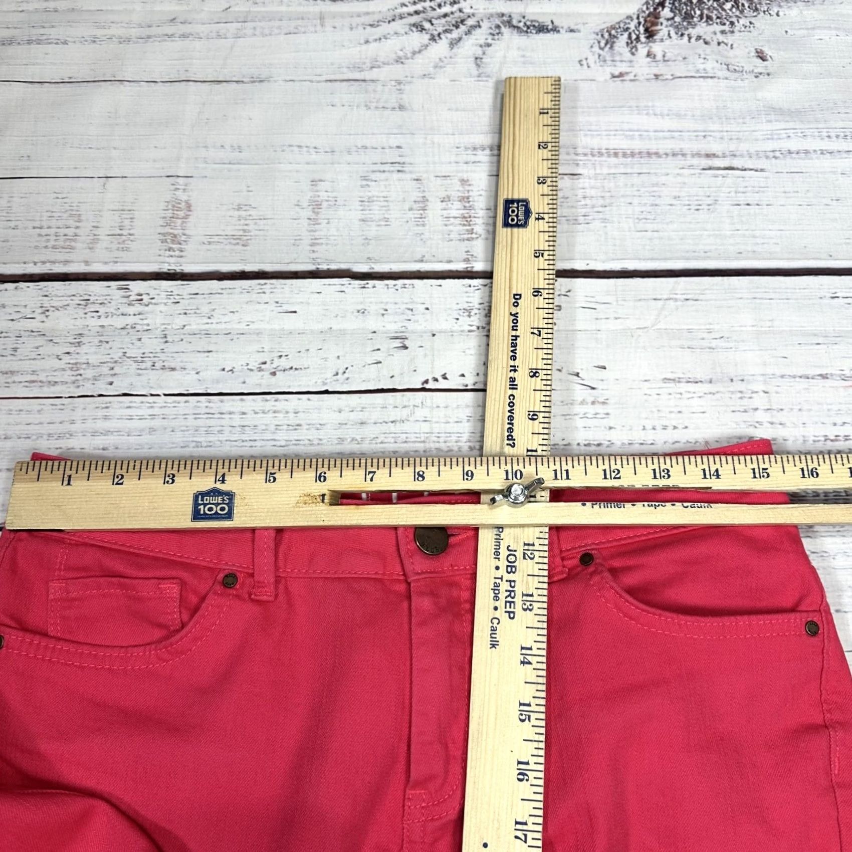 Vintage ELLE Pink Jeans Belted Cotton Straight Leg 4 Women's Pants Regular Size 4 Size 27" / US 4 / IT 40 - 2 Thumbnail