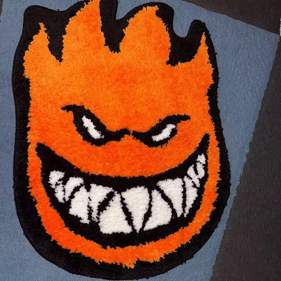 Japanese Brand Cute Funny Fire Rug Carpet 60 X 46 cm Size ONE SIZE - 4 Thumbnail