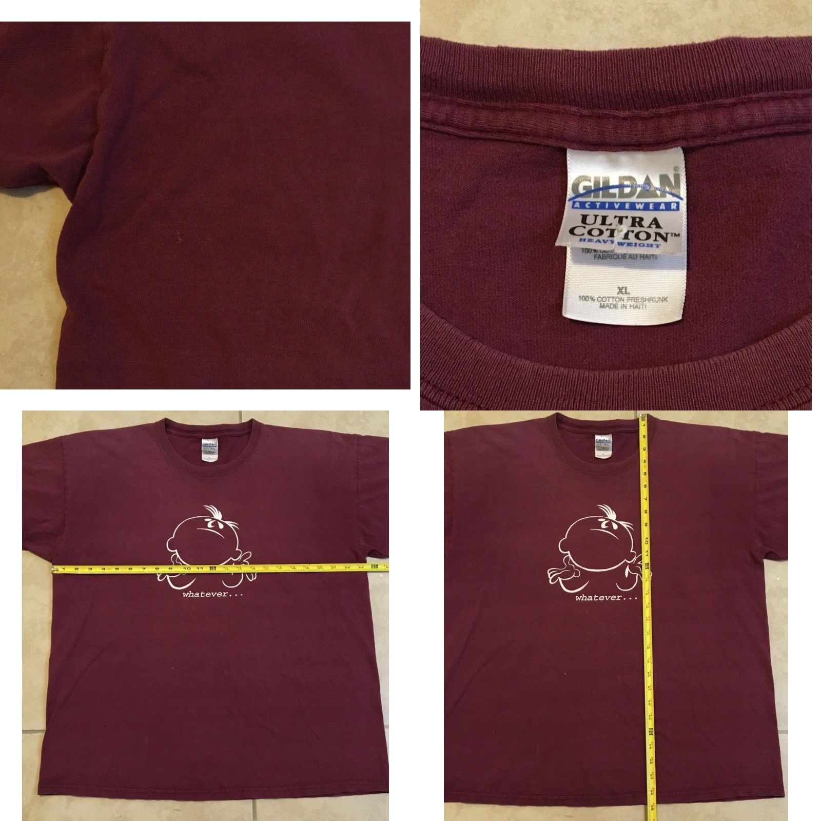 Vintage Vtg Faded Distress Shirt XL Sarcasm Funny Saying Grunge Skate Y2K 90s - Joke - T-Shirt - Red - Men Size US XL / EU 56 / 4 - 11 Thumbnail