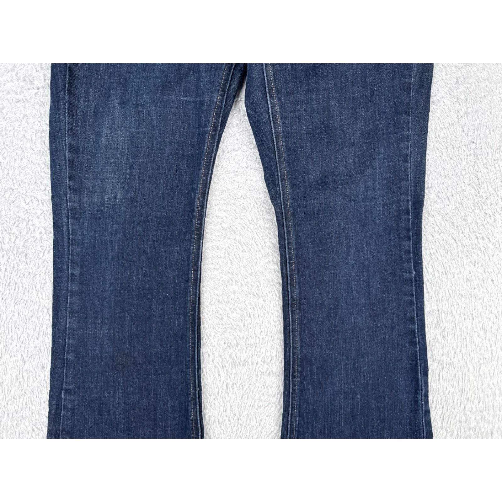 Old Navy VINTAGE Old Navy Jeans Womens 14 Blue Denim Jeans Flare Low Rise Dark Cotton Blend 34x30 Size 36" / US 14 / IT 50 - 3 Thumbnail