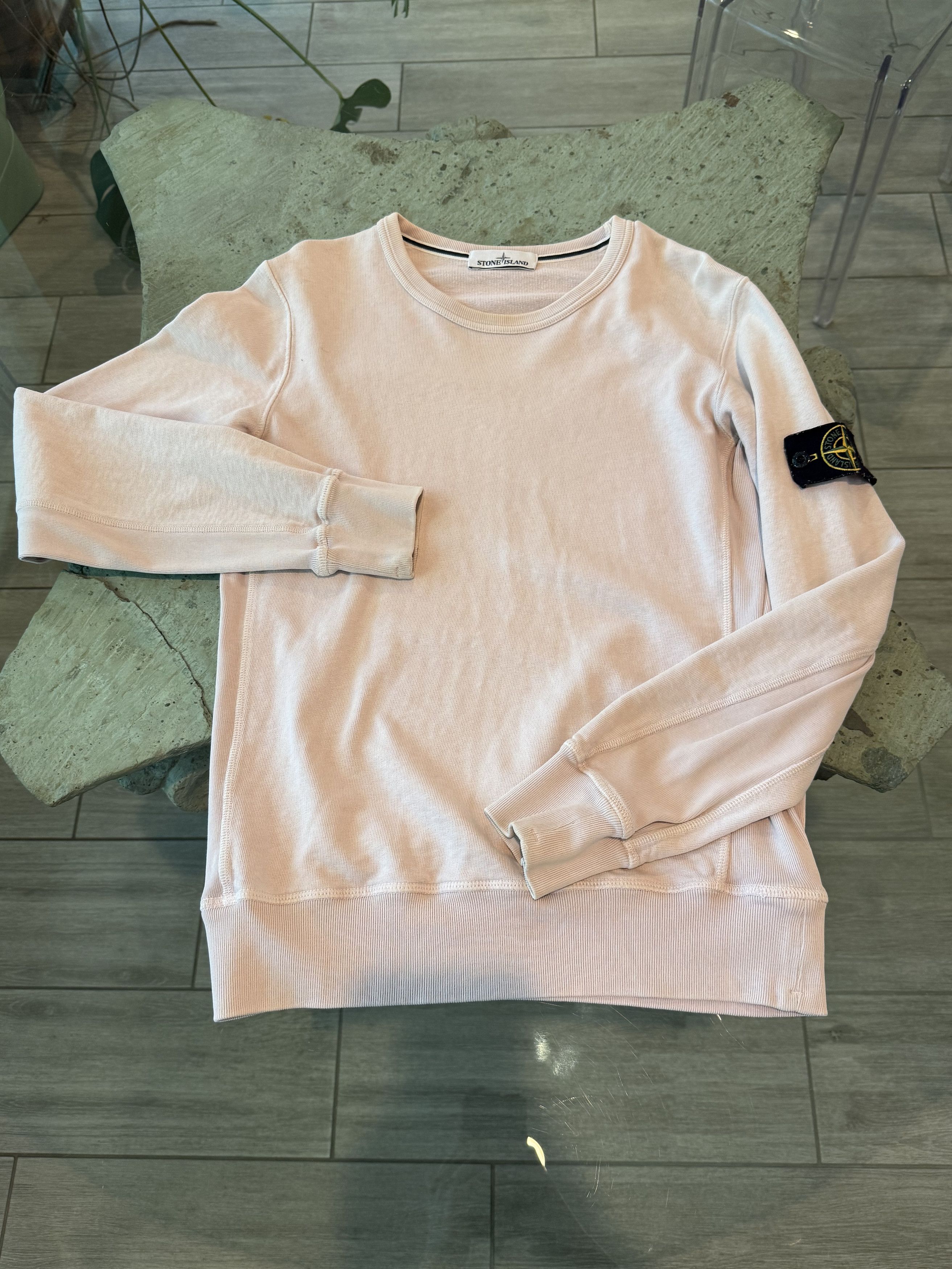 Stone Island Stone Island French Terry Crewneck (Light Pink) Size US M / EU 48-50 / 2 - 2 Thumbnail
