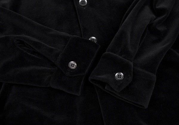 Yohji Yamamoto Yohji Yamamoto Black velvet shirt jacket Size US L / EU 52-54 / 3 - 3 Thumbnail