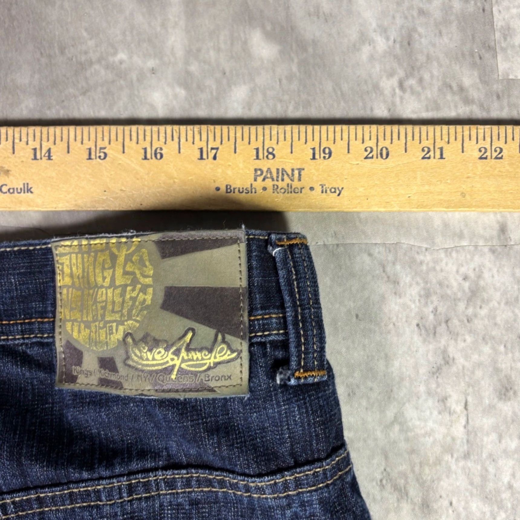 Vintage VINTAGE Sive Jungle & Co. Jeans Dark Wash Relaxed Fit 38x33 Mens Jeans 5-Pocket Denim Cotton Wide-Leg Hip Hop City Modern Vintage No Size US 38 / EU 54 - 3 Thumbnail