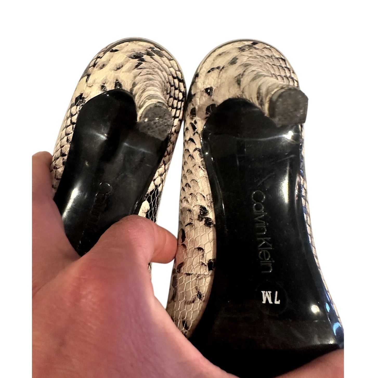 Calvin Klein Calvin Klein Gayla Snake Skin Stiletto Pumps 3 1/2" Heel 7 Size US 7 / IT 37 - 7 Thumbnail