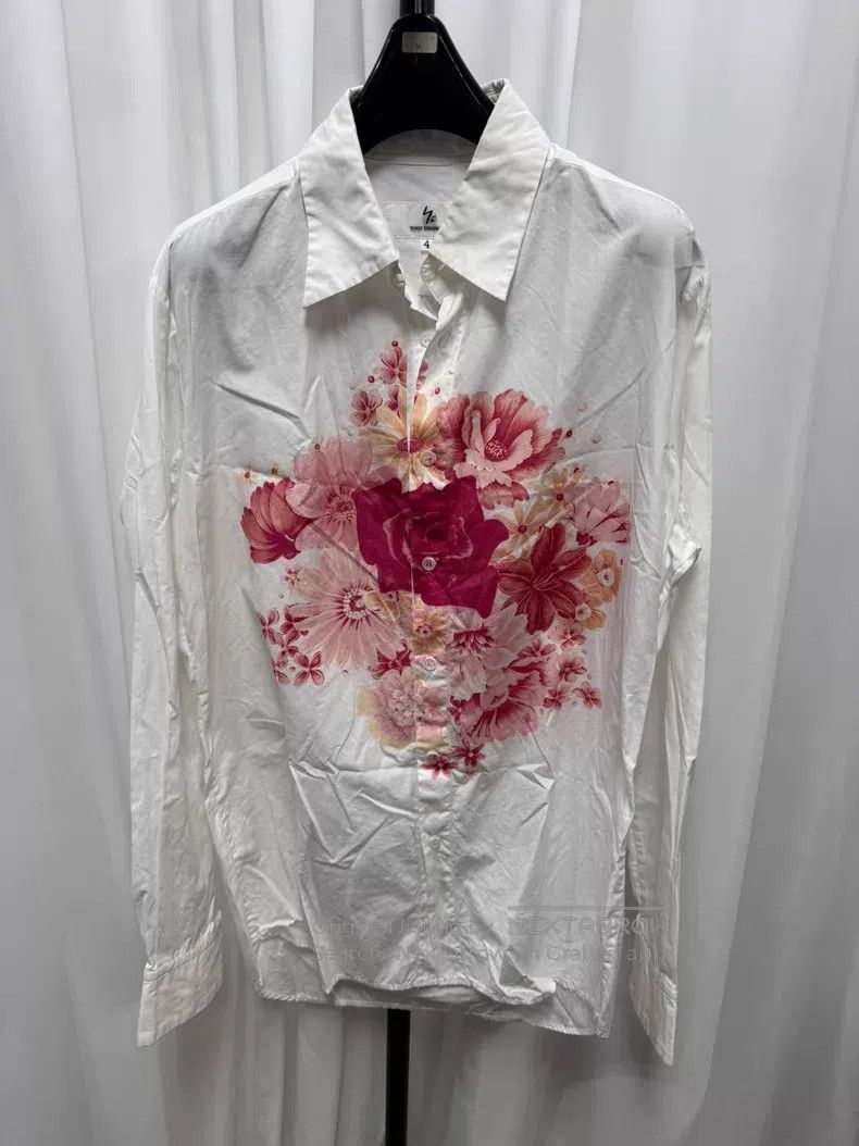 Yohji Yamamoto Yohji Yamamoto 90s Flower Shirt Size US XL / EU 56 / 4 - 1 Thumbnail