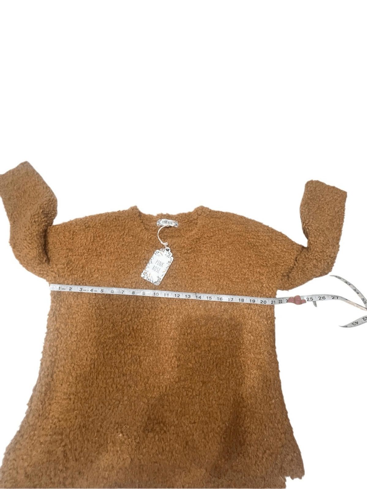 Designer Pink Rose gold High/Low Popcorn Sweater Sz L NWT Size L / US 10 / IT 46 - 6 Thumbnail