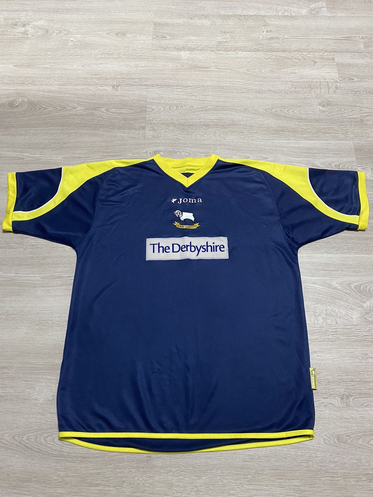 Joma Joma Derby County 2006/2007 Away Football Shirt Blue Yellow Size US XXL / EU 58 / 5 - 2 Thumbnail