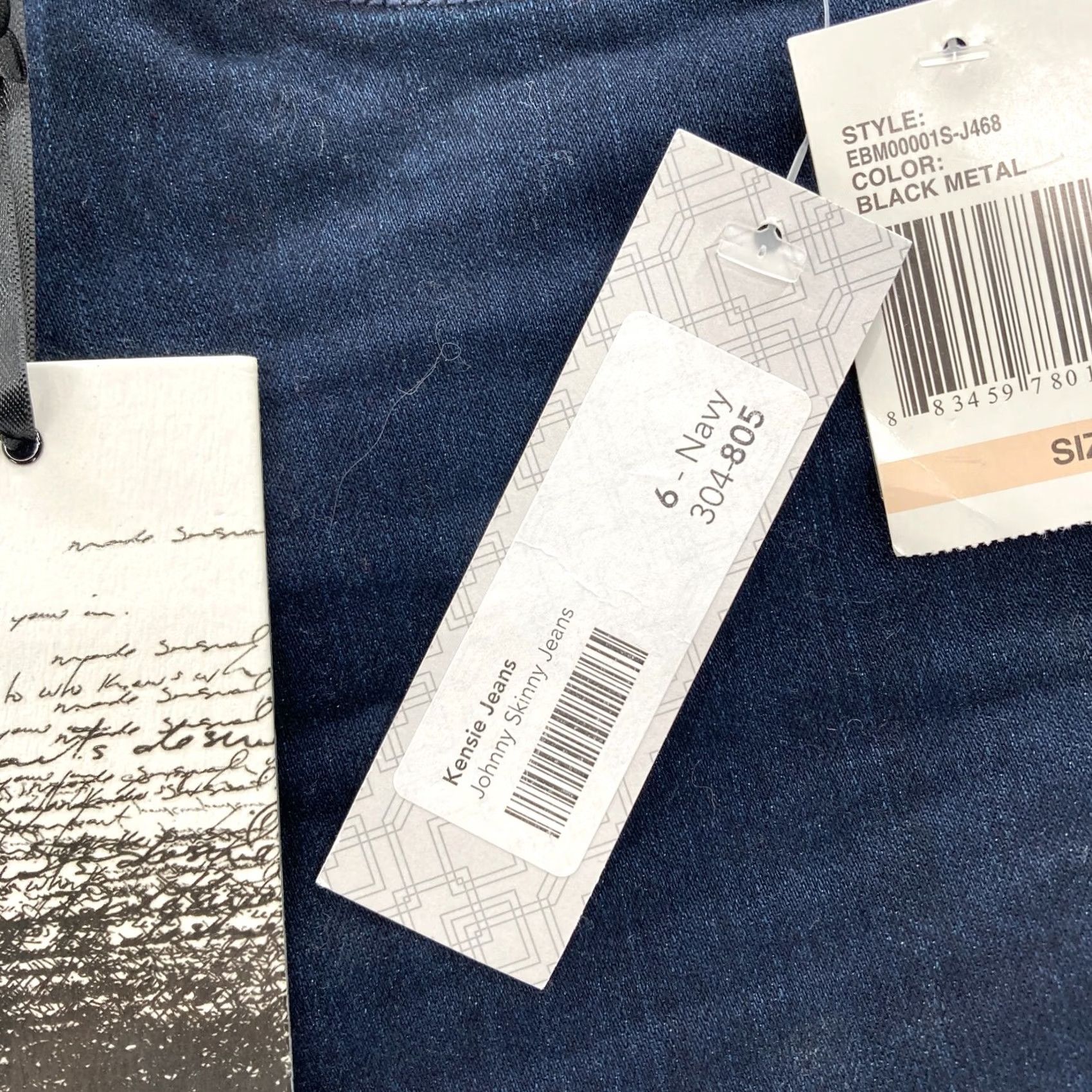 Vintage Kensie Jeans Women's 28 Johnny Skinny Ankle Blue Stretch Denim 5-Pocket Denim Jeans Regular Blue 28in Inseam Size 28" / US 6 / IT 42 - 4 Thumbnail