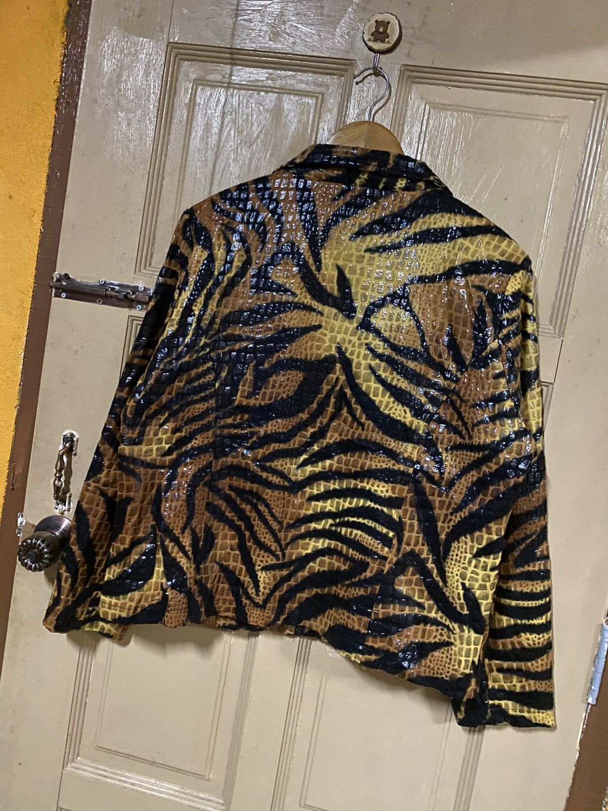 Designer × If Six Was Nine Vintage Selene Sport Tiger Print Faux Snakeskin Jacket Size XL / US 12-14 / IT 48-50 - 9 Thumbnail