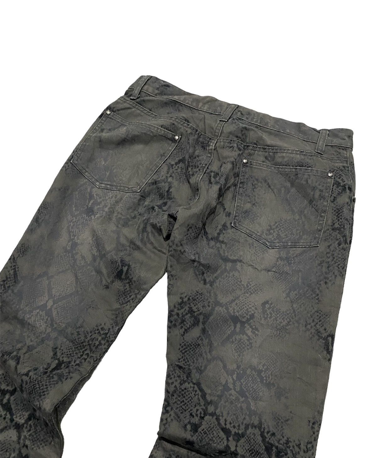 If Six Was Nine SCHUSSEL Snake Print Flared Jeans mens Size US 32 / EU 48 - 4 Thumbnail
