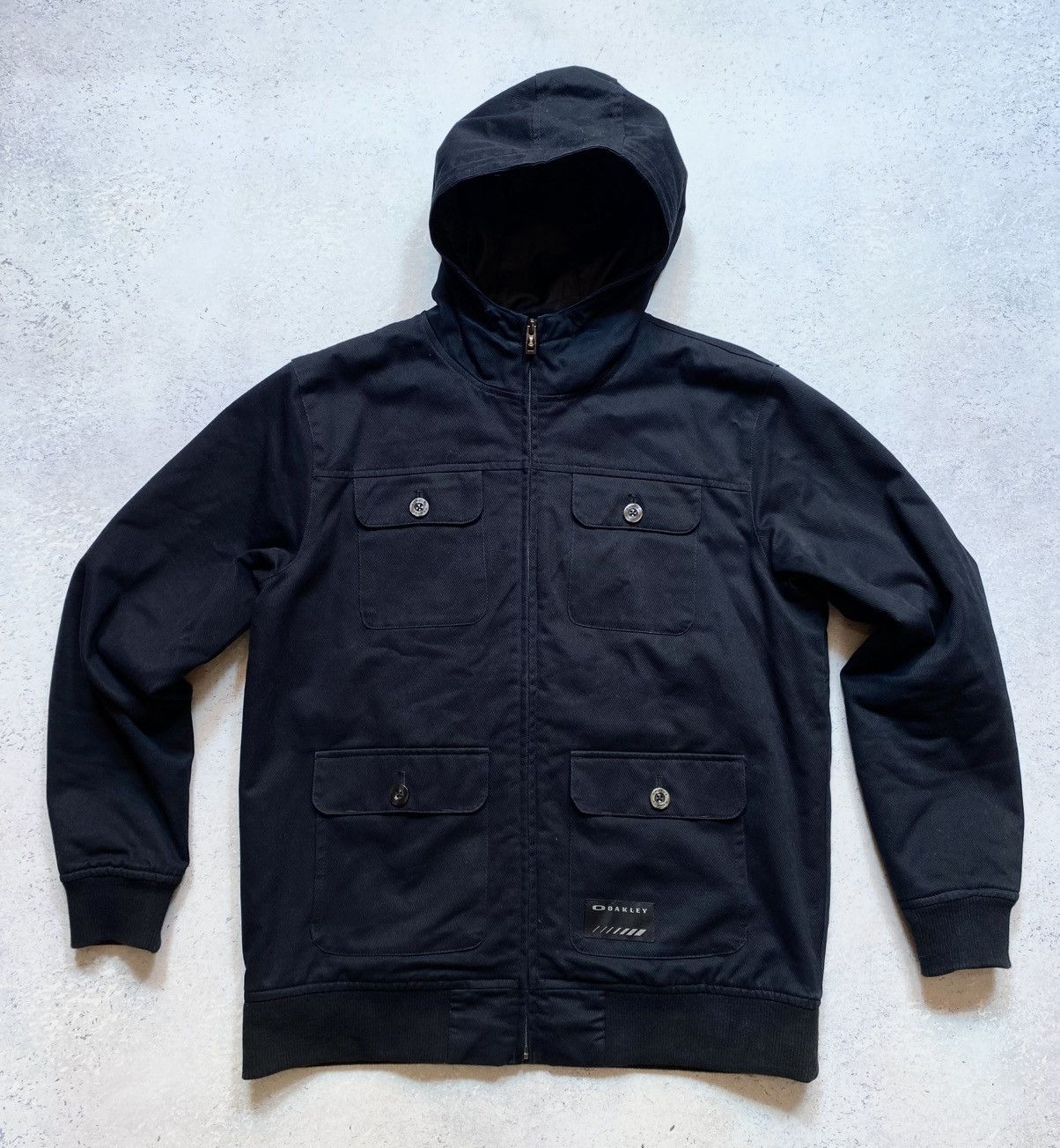 Oakley Vintage Oakley Canvas Utility Field Jacket Navy Size Medium Size US M / EU 48-50 / 2 - 1 Thumbnail