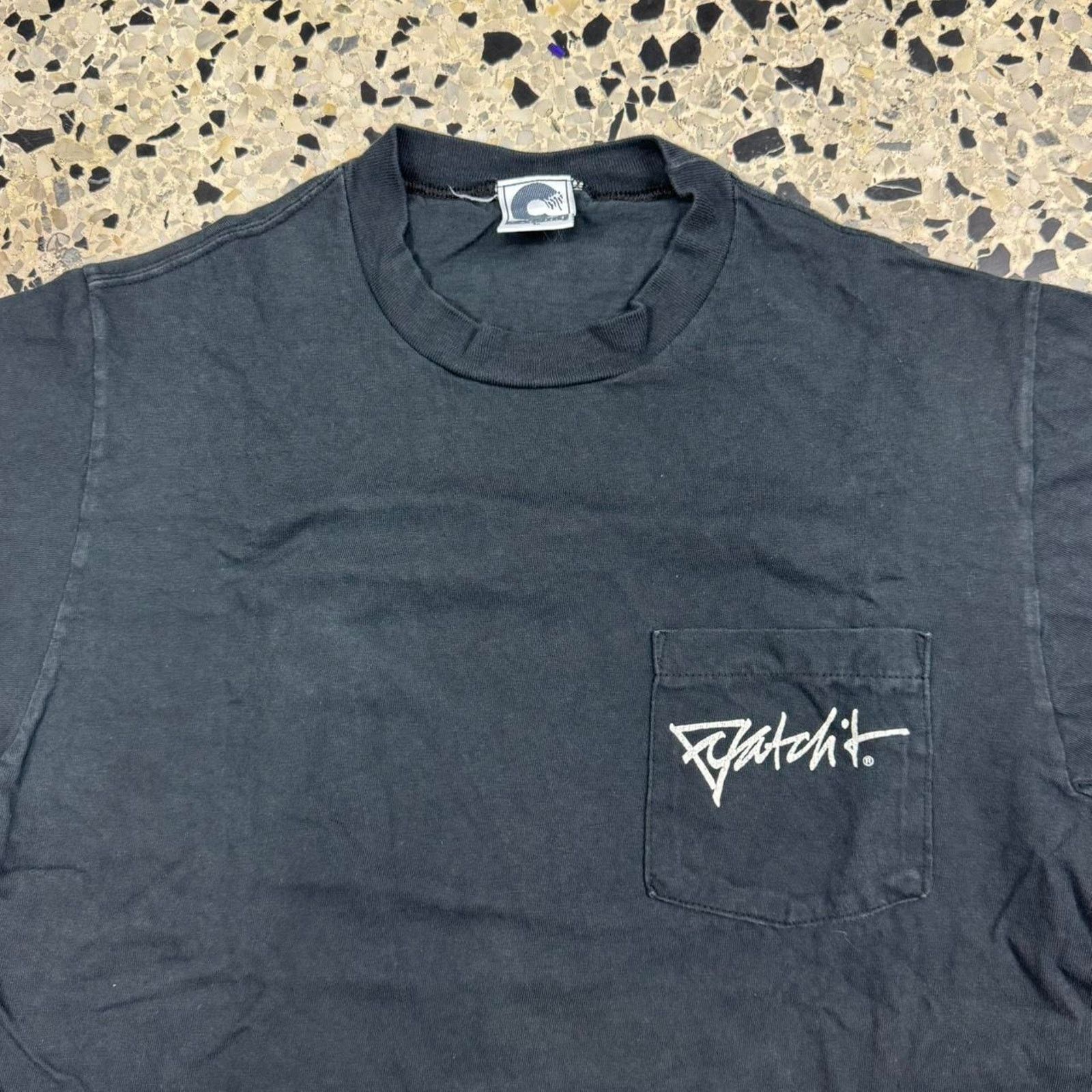 Other × Vintage VINTAGE 90S SINGLE STITCH CATCH IT WORLD CONCERN POCKET TEE: Size US L / EU 52-54 / 3 - 4 Thumbnail