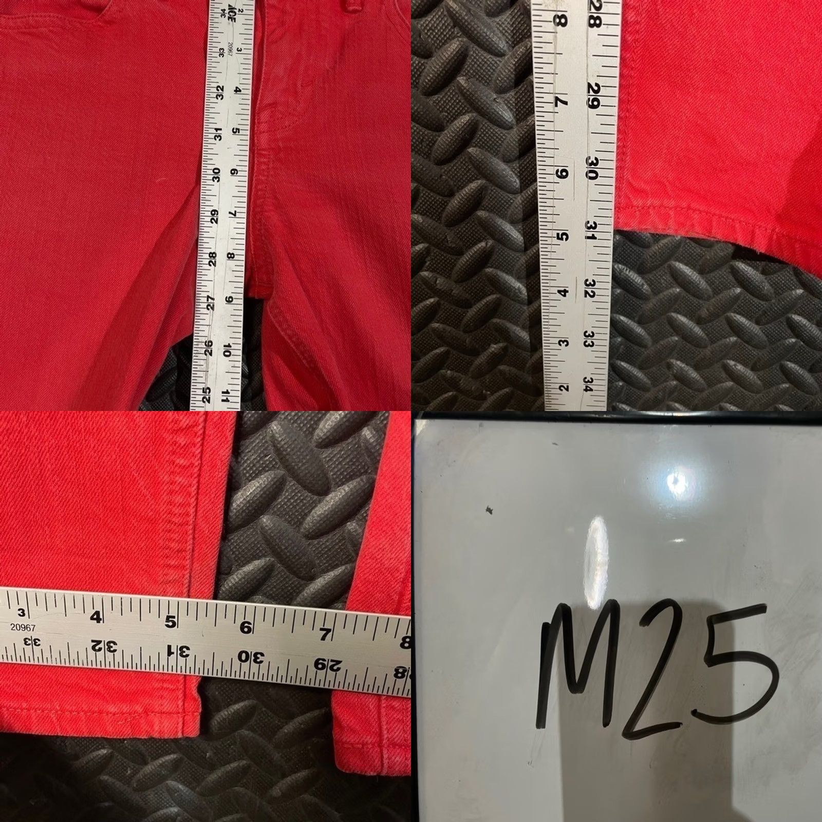 Madewell Madewell Skinny Red Mid Rise Denim Jeans Womens Size 27X32 Skinny Red Denim Women 27 32 Size 27" / US 4 / IT 40 - 8 Thumbnail