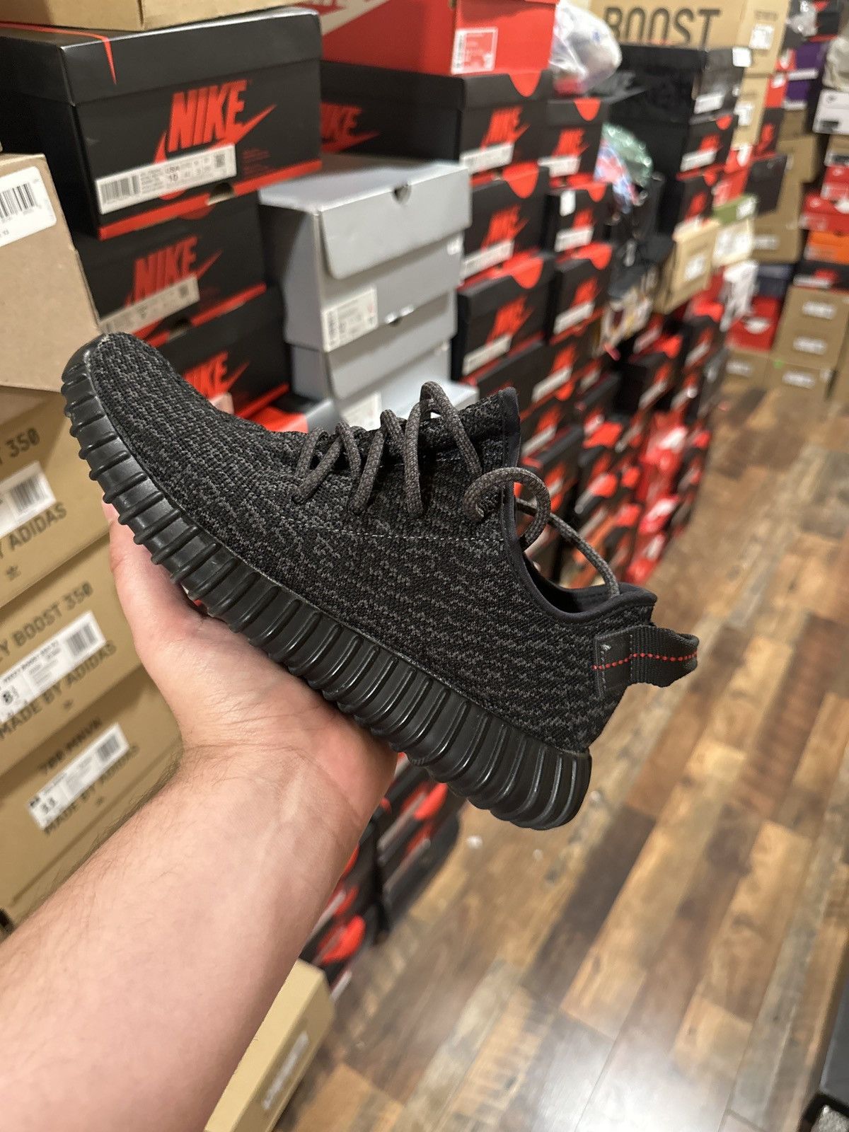 Adidas Yeezy boost 350 Pirate black | Grailed