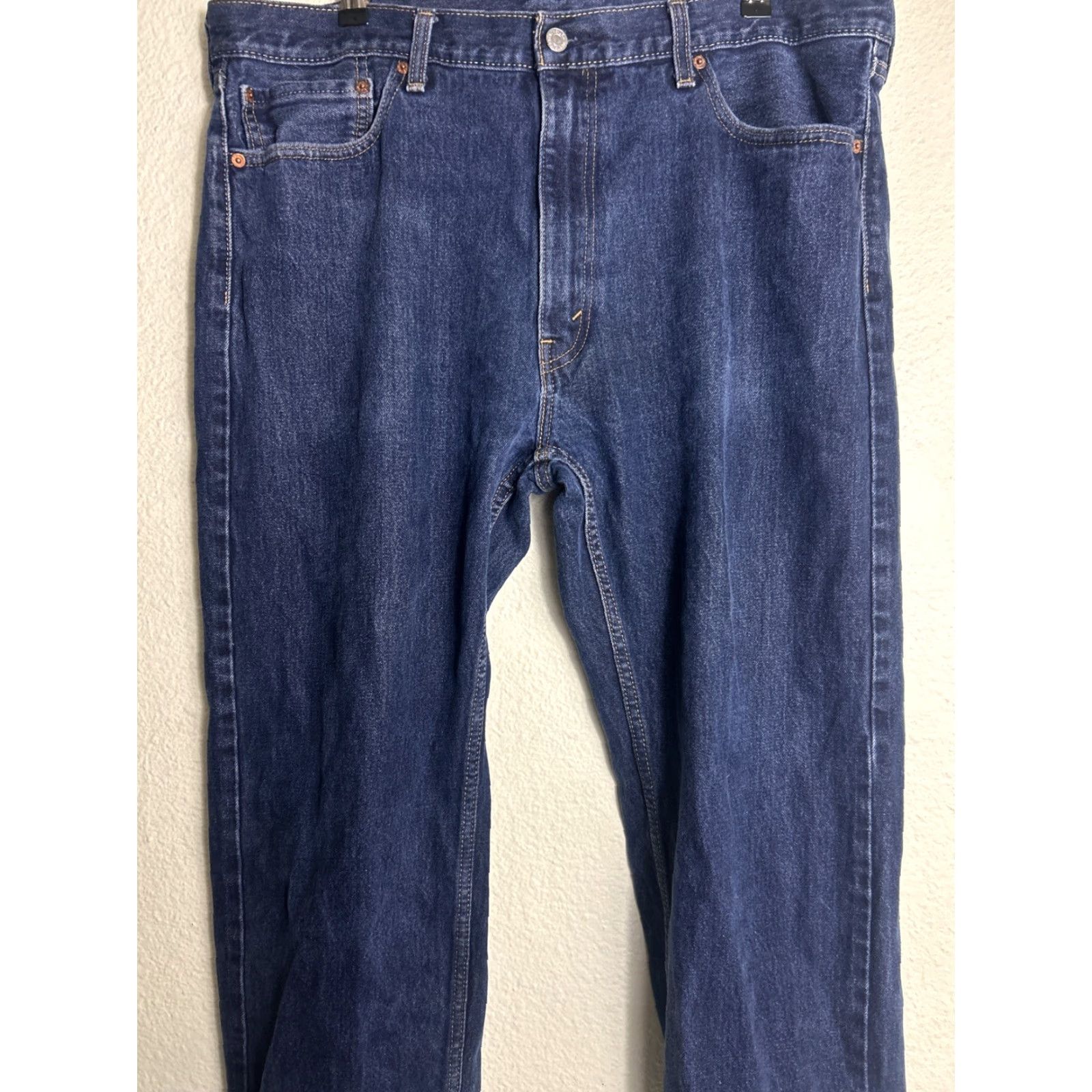 Levi's Levi's 505 Jeans Dark Wash Blue 40x30 Straight Mens Regular Size 40 Inseam 30 Color Blue Area Jeans Size US 40 / EU 56 - 3 Thumbnail