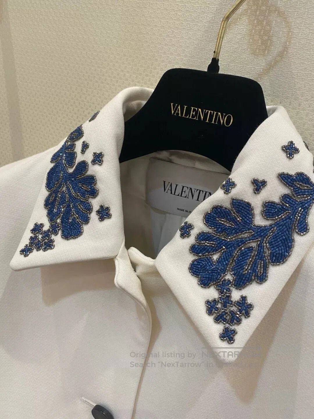 Valentino Valentino Blue Beaded Collar A. Size S / US 4 / IT 40 - 2 Thumbnail