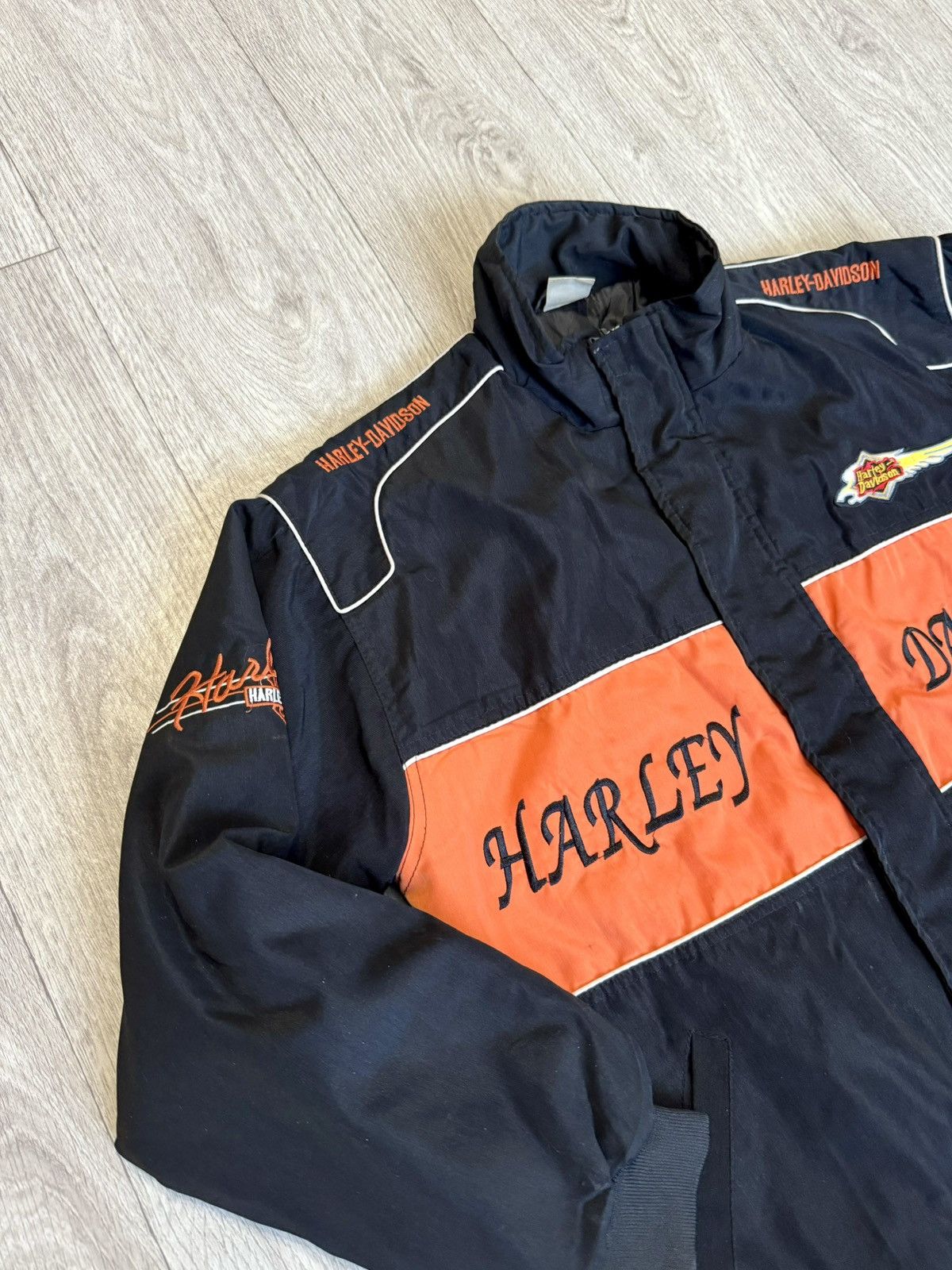 Harley Davidson 🔷Vintage Harley Davidson Bomber Jacket 90s🔷 Size US M / EU 48-50 / 2 - 2 Thumbnail
