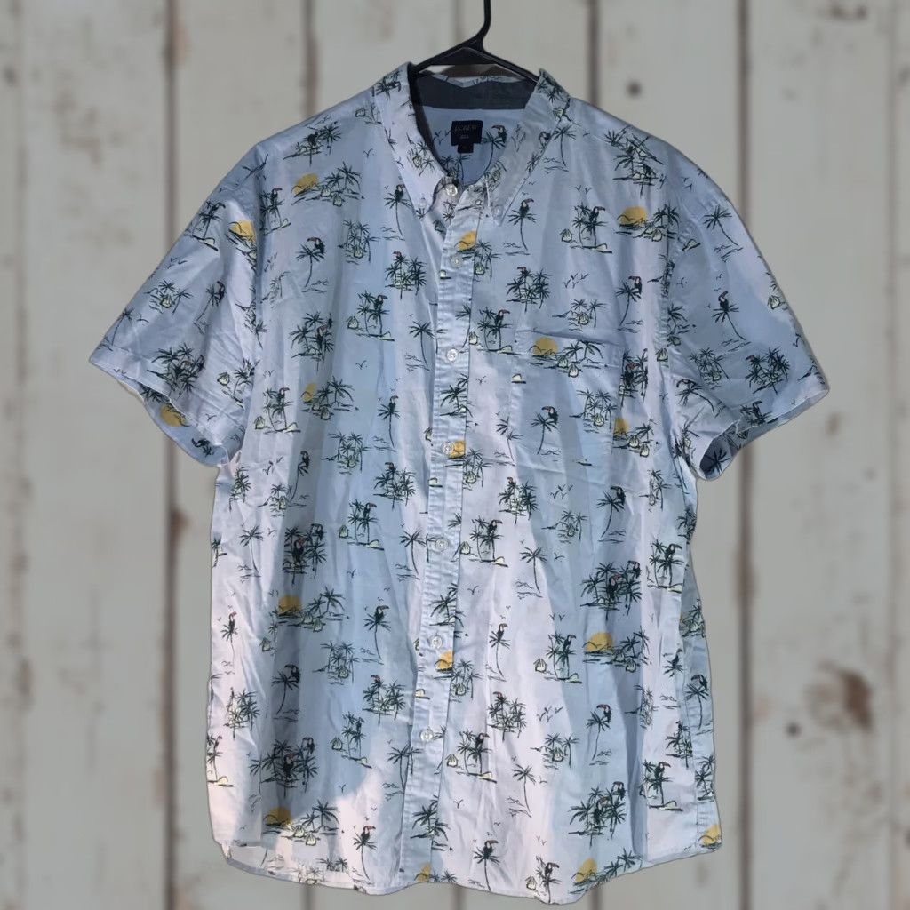 J.Crew J.CREW Multicolor Island Button-Up Shirt Mens XL Short Sleeve Lightweight Casual Size US XL / EU 56 / 4 - 1 Thumbnail