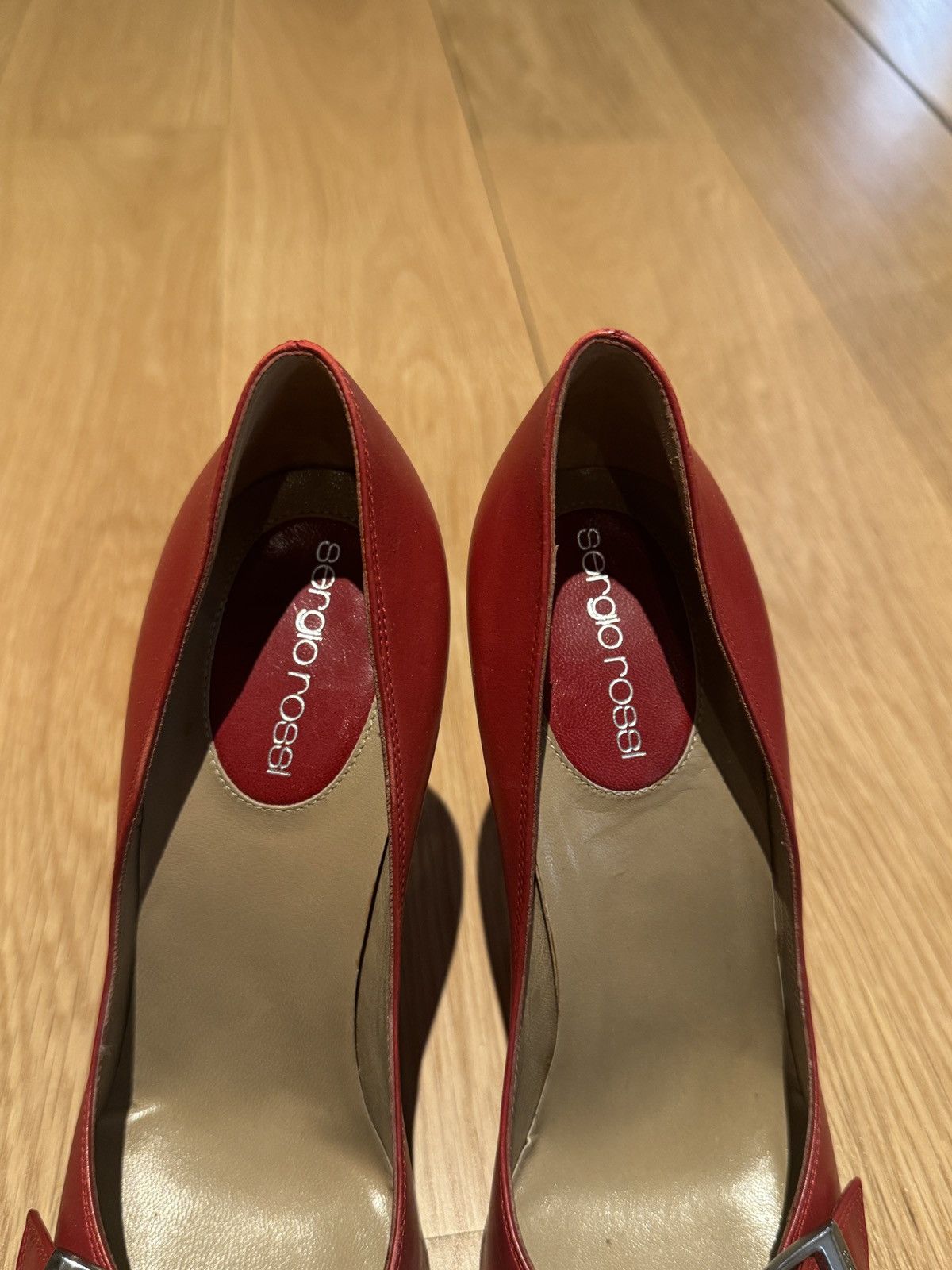 Sergio Rossi Red Sergio Rossi Heels Size US 6.5 / IT 36.5 - 6 Thumbnail