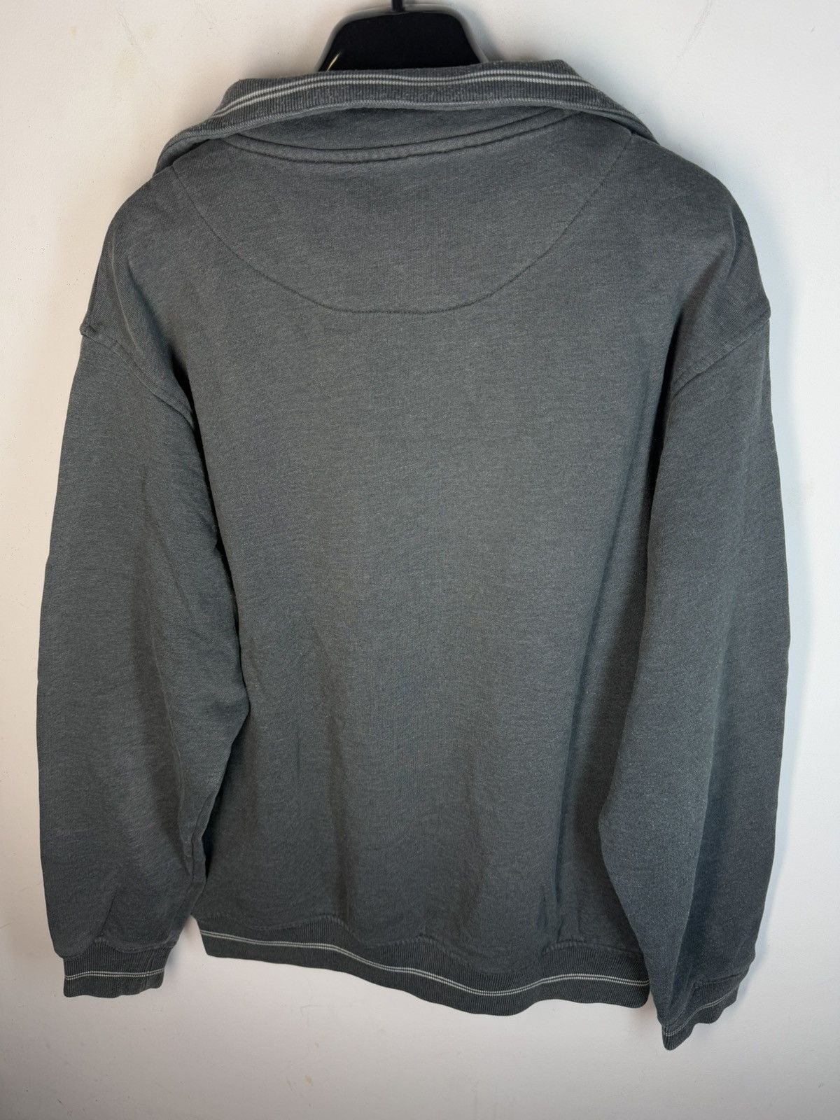 Yves Saint Laurent 90s YSL Sweatshirt 1/4 Quarter Zip Grey Sweater Vintage Size US L / EU 52-54 / 3 - 14 Thumbnail