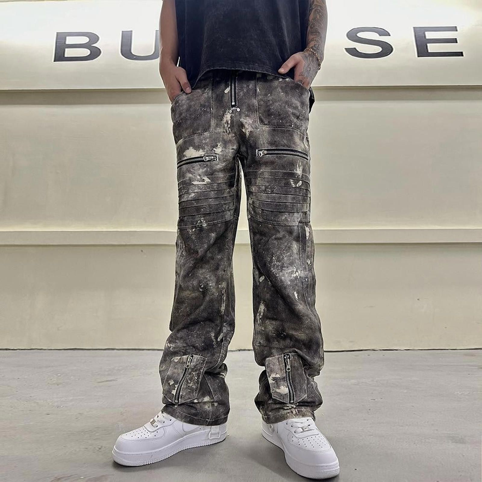 Japanese Brand Tie-Dye Workwear Pants – Cleanfit, Pleated Straight Leg Size US 32 / EU 48 - 1 Thumbnail
