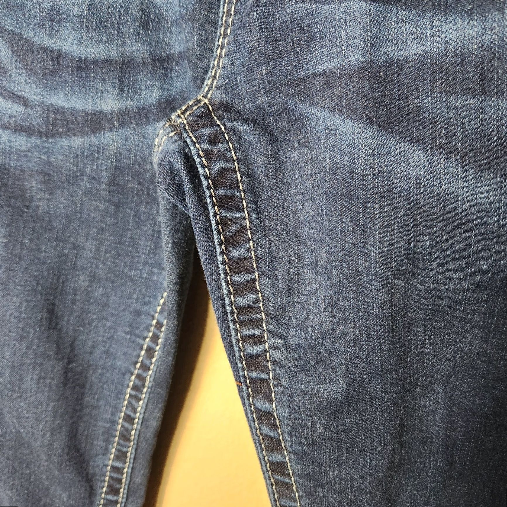 Vintage Rock Revival Jeans Women's Skinny Midrise Flap Pocket Dark Blue 27 Size 27" / US 4 / IT 40 - 3 Thumbnail