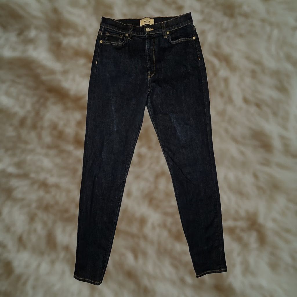 Vintage BALDWIN Jeans Women's 29 Blue Skinny Ultra-High Rise Denim Stretch Modern Preppy Size 29" - 1 Thumbnail