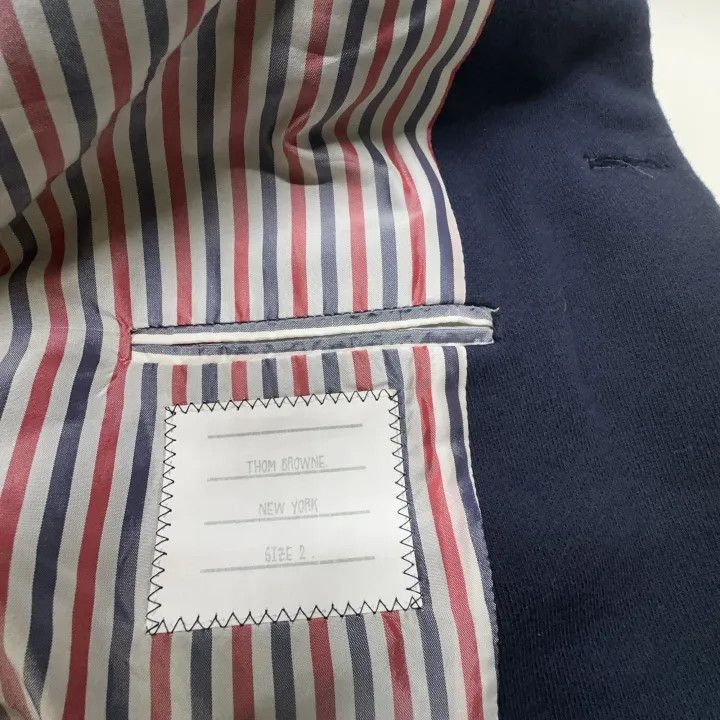Thom Browne Thom Browne Navy Blazer with Stripes -2507 Size US S / EU 44-46 / 1 - 3 Thumbnail