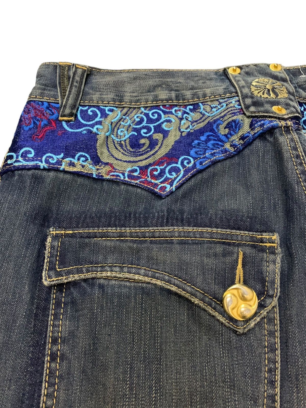 Japanese Brand × Kapital Osaka Big Train Japan Distressed Loose Crafted Jeans Size US 32 / EU 48 - 7 Thumbnail