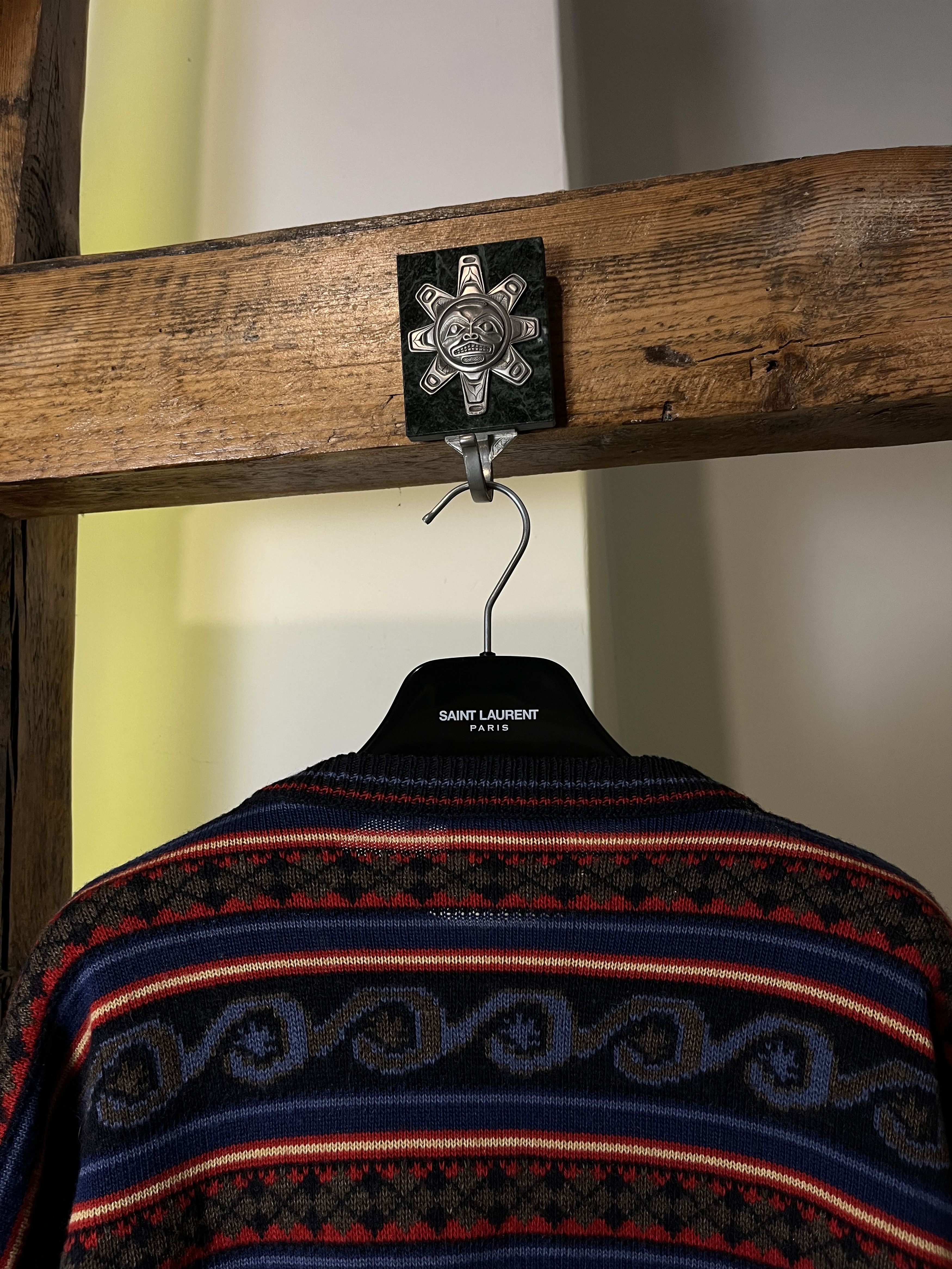 Coogi × Vintage Vintage 90s Coloured Cable Coogi Style Knit Wool Alpaca Size US L / EU 52-54 / 3 - 5 Thumbnail