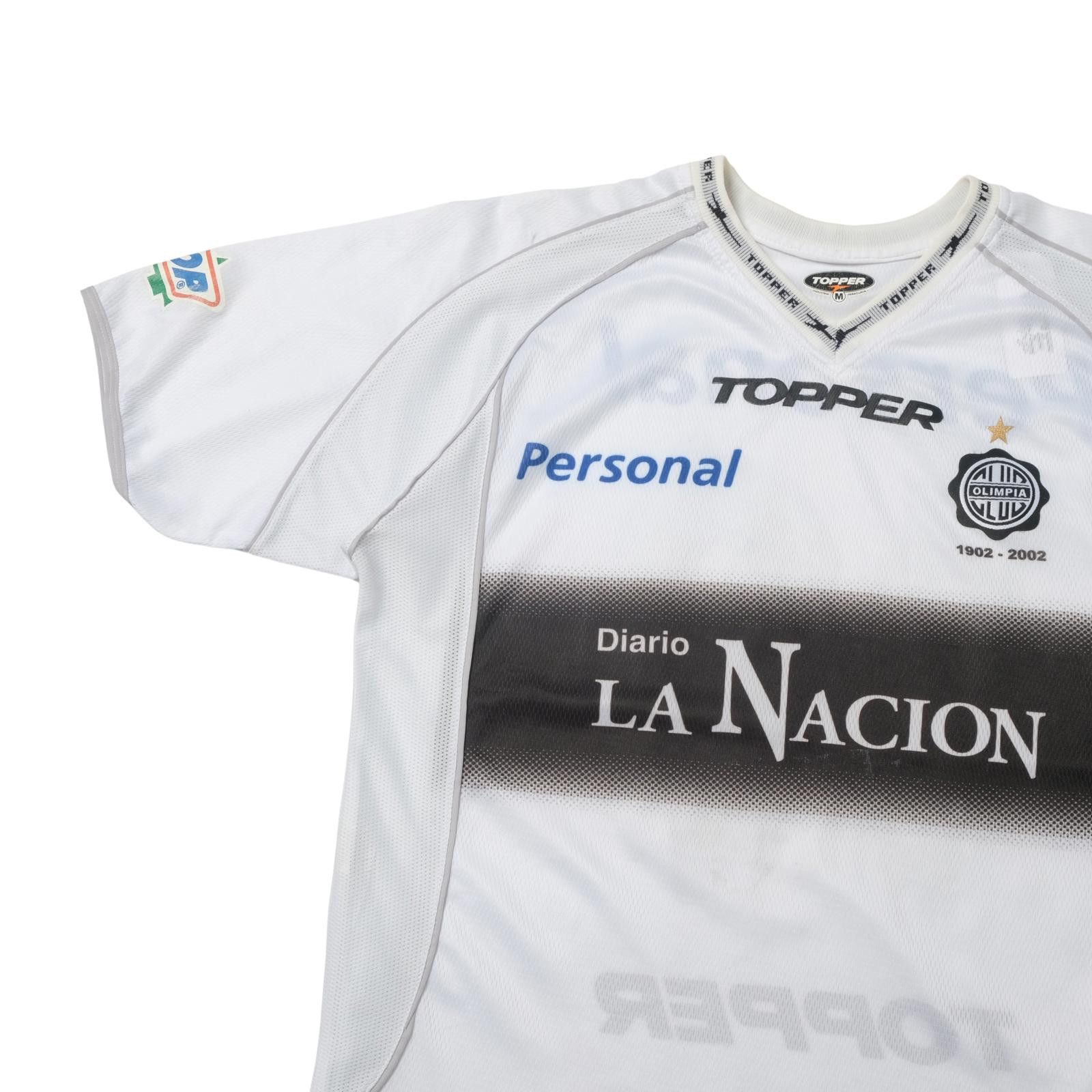 Topperz 2002 Club Olimpia (Paraguay) Centenary Home Shirt Topper (M) Size US M / EU 48-50 / 2 - 3 Thumbnail