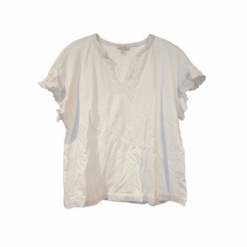 Z Supply Z Supply White V-Neck Tunic Top Small Short Sleeve Size S / US 4 / IT 40 - 1 Thumbnail