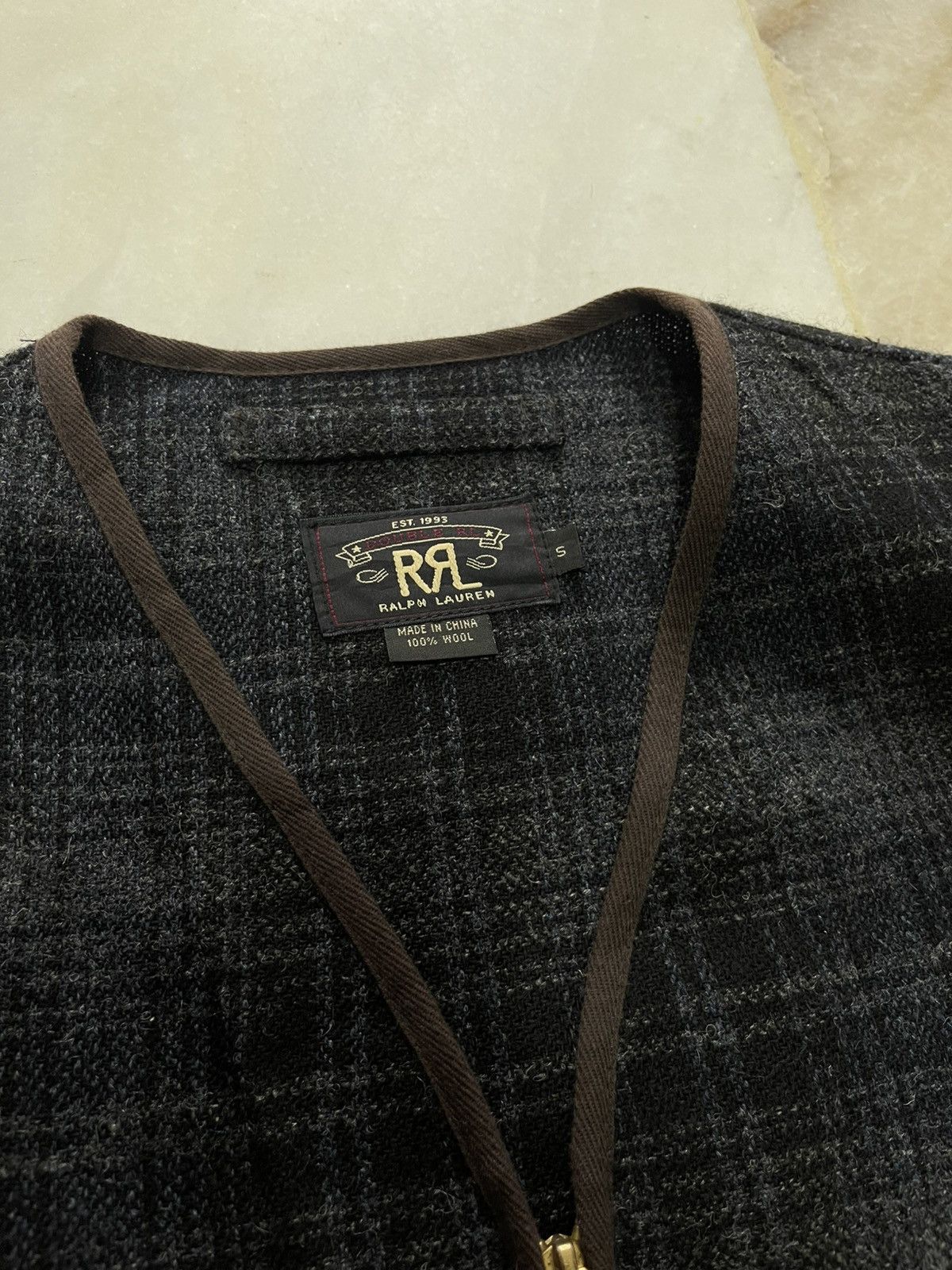 RRL Ralph Lauren RRL RALPH LAUREN WOOL PLAID VEST TALON ZIP Size US S / EU 44-46 / 1 - 9 Thumbnail