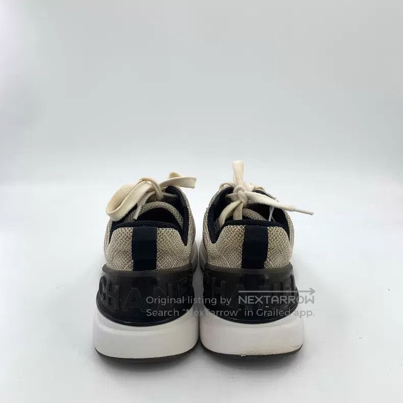 Chanel Chanel Beige double C cowhide lasing casual flat sneakers Size US 7.5 / IT 37.5 - 4 Thumbnail