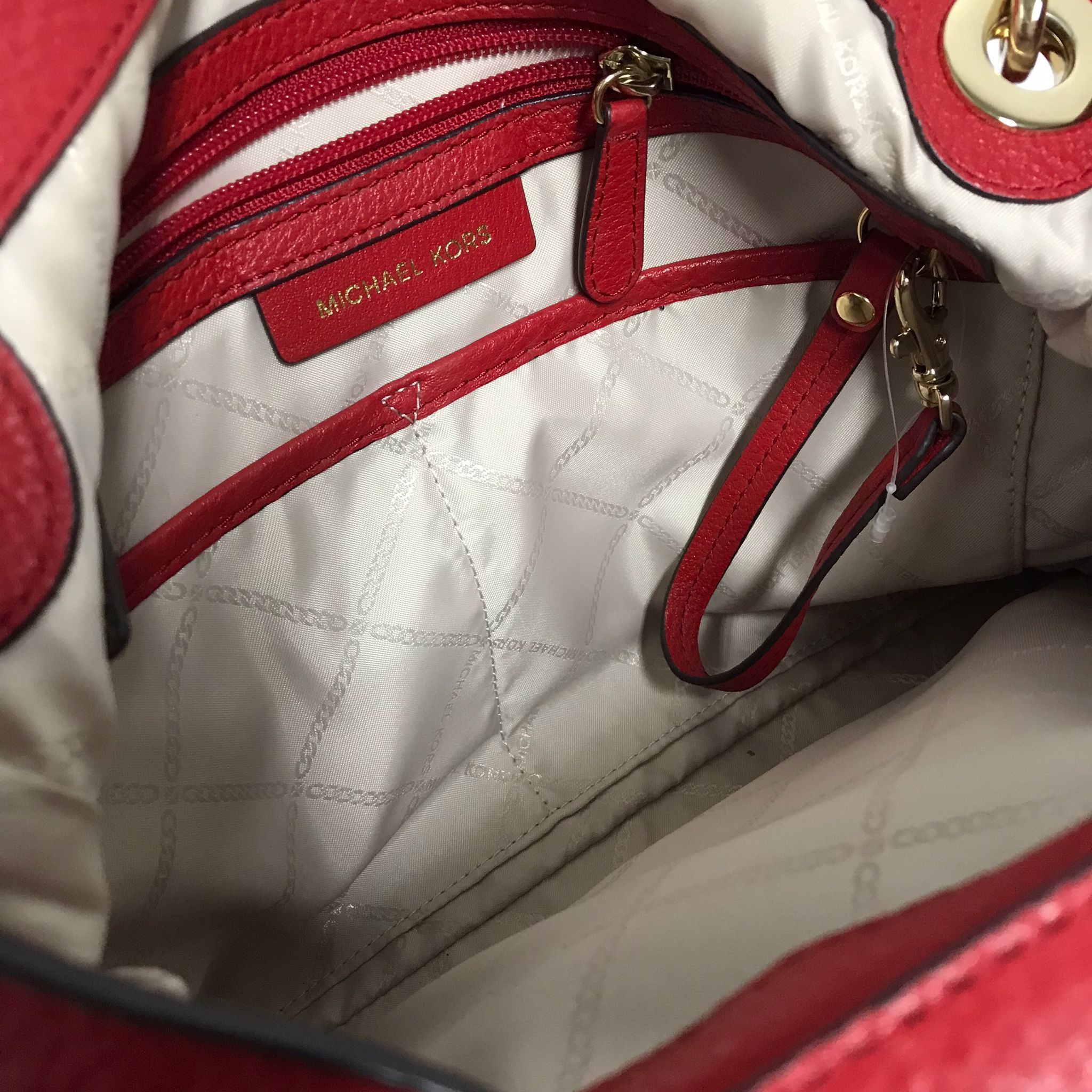 Michael Kors Michael Kors Raven Large Leather Shoulder Bag in Terracota Size ONE SIZE - 9 Thumbnail
