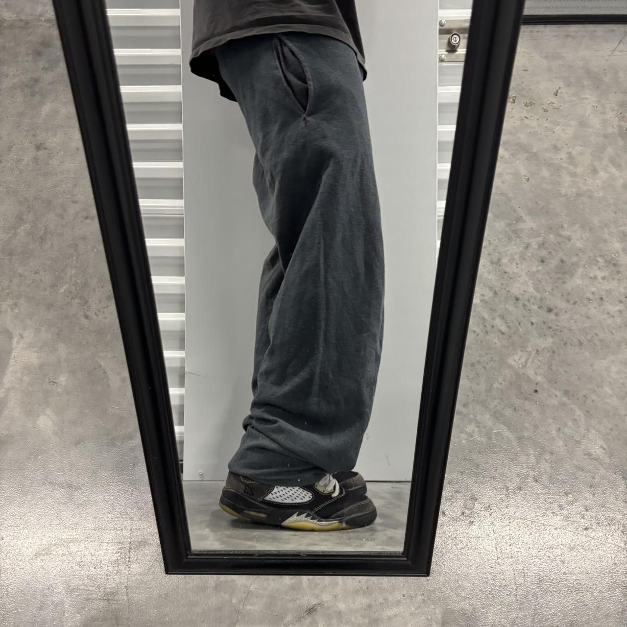 Japanese Brand × Vintage Crazy Vintage Y2K/2000s Dark Grey Skater Essential Sweatpants! Size US 30 / EU 46 - 2 Thumbnail