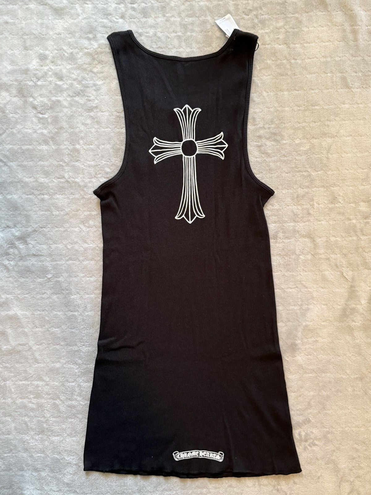 Chrome Hearts Tank Top Black T-Bar Big Cross